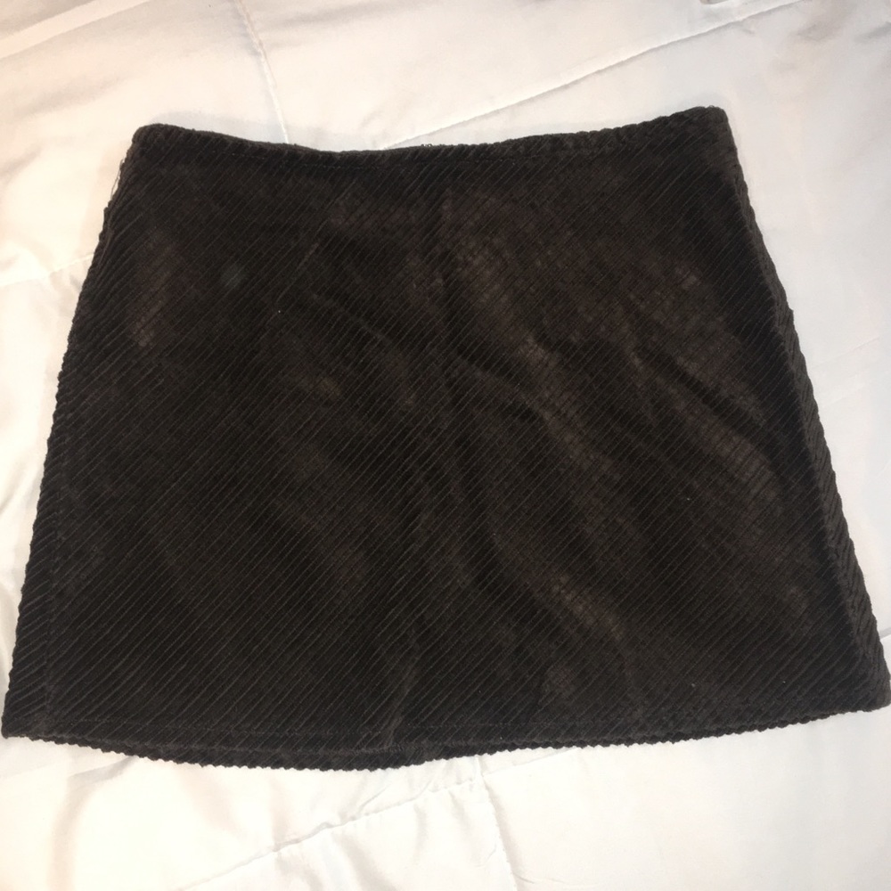 Brown suede skirt